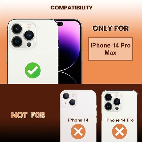 Härdat glas för iPhone 14 PRO MAX Skärmskydd Vit