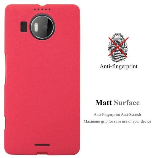 Cadorabo Fodral fungerar med Nokia Lumia 950 XL i FROST RED - Stötsäker och reptålig TPU silikonhölje - Ultra Slim