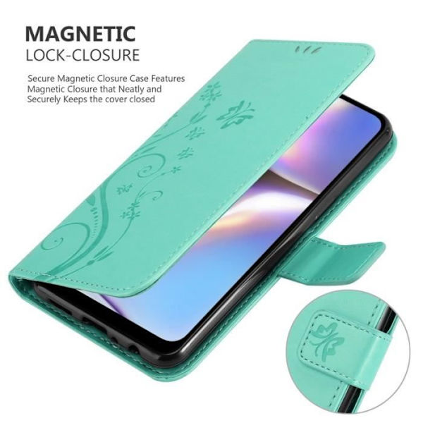 Cadorabo Fodral för Samsung Galaxy A10S i grönt - blommönster