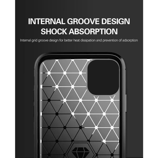iPhone 11-fodral BRUSHED GRÅ Kolfiberdesign Grå