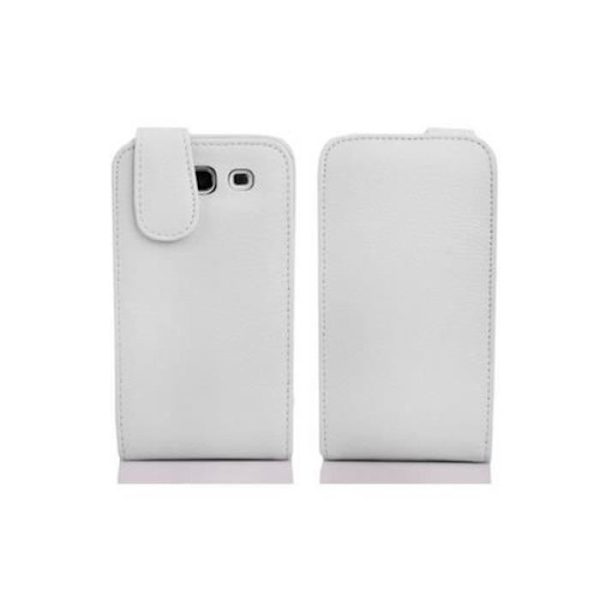 Cadorabo Fodral Huawei ASCEND G525 / G520 DESIGN FLIP Stil Fodral Fodral Fodral konstläder Struktur VIT ALBASTER