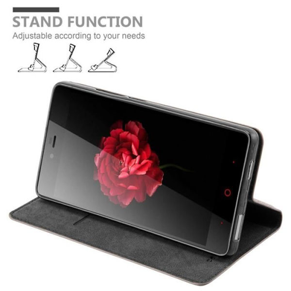 ZTE NUBIA Z9 MAX Fodral i COFFEE BROWN från Cadorabo (INVISIBLE MAGNETIC CLOSURE Design) Helt skyddsfodral med Flip Flip
