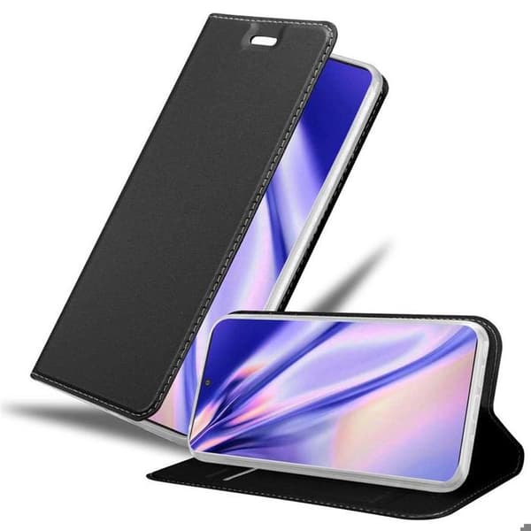 Flipfodral för Samsung Galaxy NOTE 10 PLUS Klassisk svart plånbok Stötsäker Svart