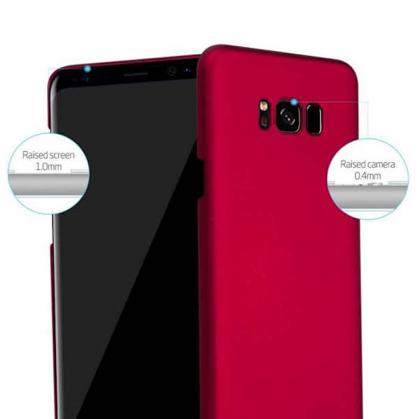 Fodral till Samsung Galaxy S8 RÖTT hårt skal Galaxy S8 silikonplast Galaxy S8