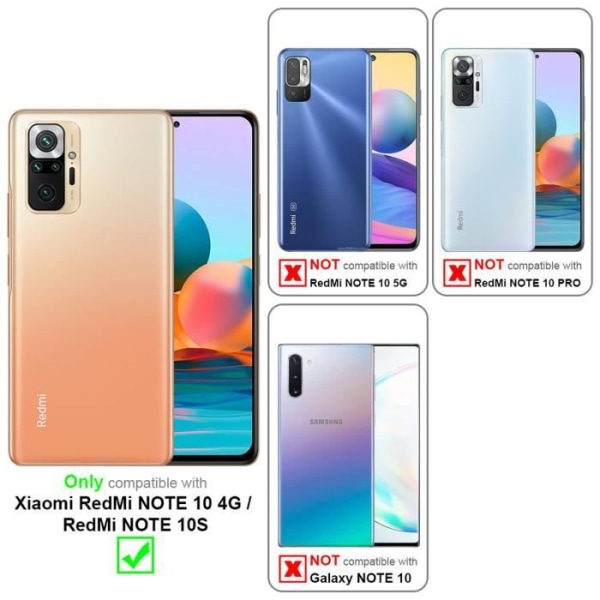 Cadorabo skyddsglas för Xiaomi RedMi Note 10 in - härdat härdat skärmskydd