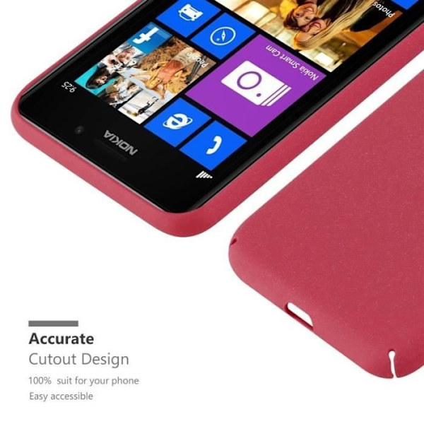 Coque - CADORABO - Nokia Lumia 925 - Hårt skydd - Mat design - Röd färg Röd