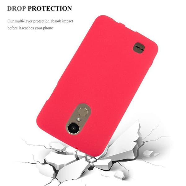 Skal för LG K10 2017 US Version FROST RÖD Skydd Silikon TPU Röd