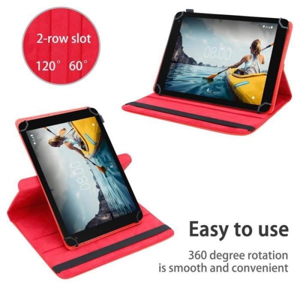 Tablettfodral för Medion LifeTab P10610 i rött Cadorabo-fodral 360 graders skydd konstläder