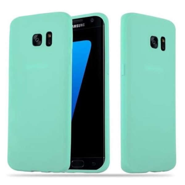 Fodral Samsung Galaxy S7 EDGE CANDY BLUE Cadorabo DESIGN CANDY Cover TPU Silikonskydd Fodral Cover Ultra Slim Bumper Blå