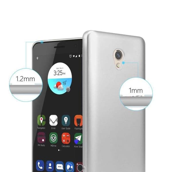 Skyddsskal för ZTE Blade V7 Skyddsskal i MATTSILVER Metallic Design Grå