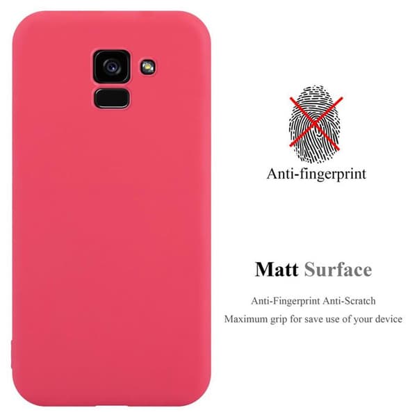 Skyddsfodral för Samsung Galaxy A5 2018 CANDY RÖD Stötsäker Silikon Röd