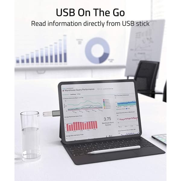 USB Adapter i GRÅT - USB Converter till USB C Adapter