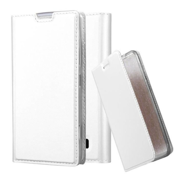 Coque - CADORABO - Nokia Lumia 520 - Grå - Magnetisk Stängning - Ställfunktion Grå