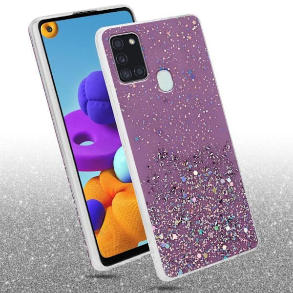 Coque - CADORABO - Samsung Galaxy A21s - Lila - Päljor - Skydd i silikon TPU Lila