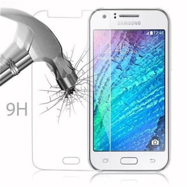 Cadorabo – Skärmskydd i härdat glas för > Samsung Galaxy J1 (5) - 2015 modell < Skärmskydd i härdat glas Transparent