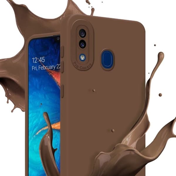 Skyddsfodral för Samsung Galaxy A20 / A30 / M10s i FLUID BRUN Stötsäker brun