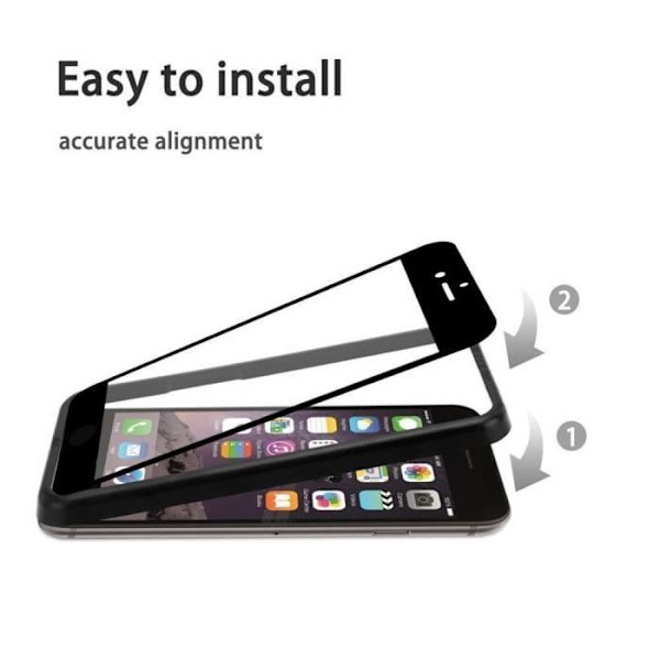 Cadorabo 3x helskärmshärdat glas för Apple iPhone 7/8 Plus i TRANSPARENT med SVART härdat skärmglas installationshjälp Transparent, svart