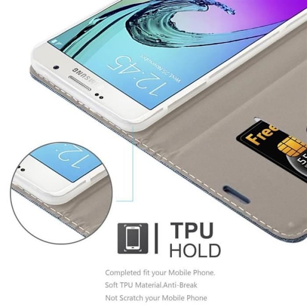 Cadorabo Fodral till Samsung Galaxy A7 2016 i MÖRKBLÅ SVART