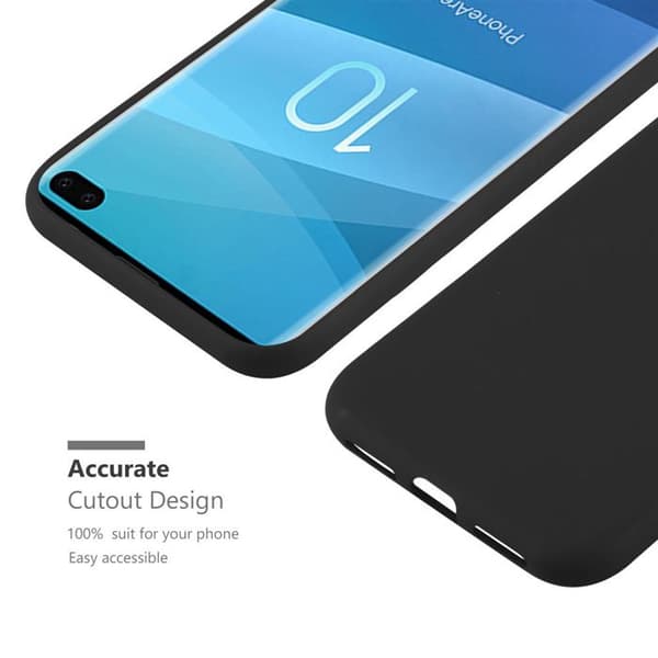Skyddsfodral för Samsung Galaxy S10 PLUS CANDY SVART Stötabsorberande Silikon Svart