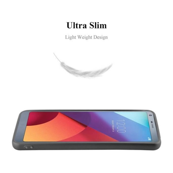 LG G6-fodral i METALLIC GREY från Cadorabo (METALLIC MATTE Design) Ultratunt mjukt silikongel TPU-skydd med anti-chock –