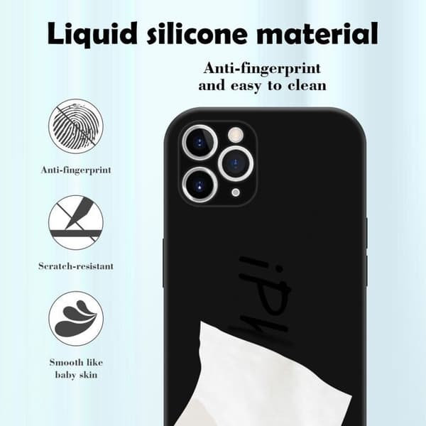 Skal för iPhone 11 PRO MAX REAL LIQUID SVART Svart
