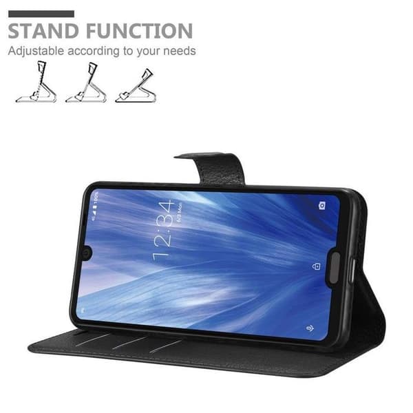 Etui för Sharp Aquos R3 i JETSVART Svart