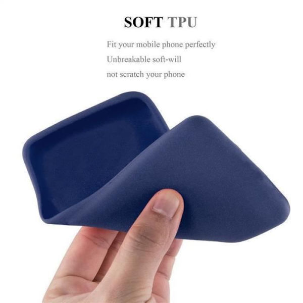 Cadorabo Fodral fungerar med Motorola MOTO X4 i FROST DARK BLUE - Stötsäker och reptålig TPU silikonhölje - Ultra Slim