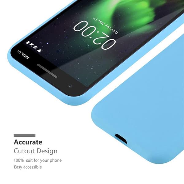 Skyddsskal för Nokia 2.1 CANDY BLÅ Stötabsorberande Silikon Blå