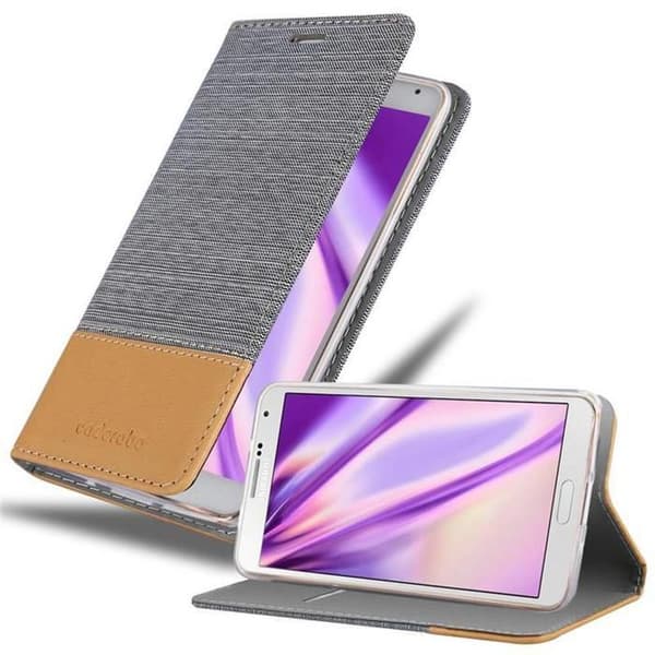 Skyddsfodral för Samsung Galaxy NOTE 3 i LJUST GRÅ BRUN Stötskyddande Etui Grå