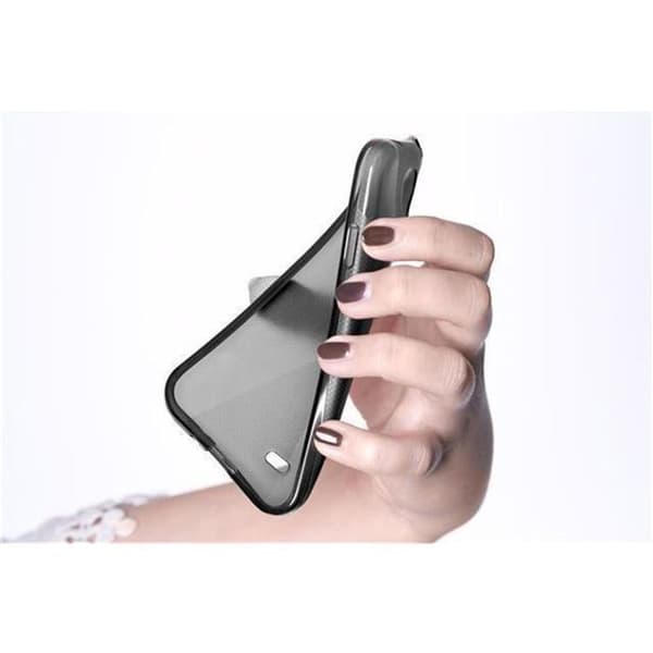 Transparent stötsäker silikonfodral för iPhone 6 / 6S Svart
