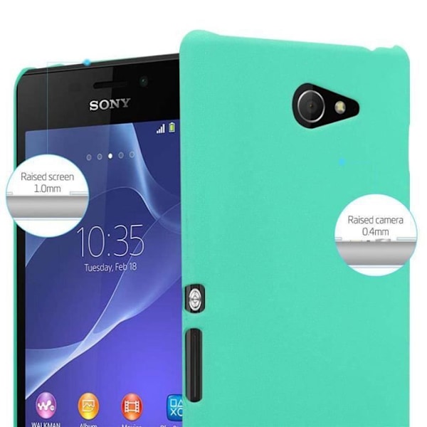Coque - CADORABO - Sony Xperia M2 / M2 AQUA - Stötskydd - Matt design - Färg Frosty Grön Frostig grön