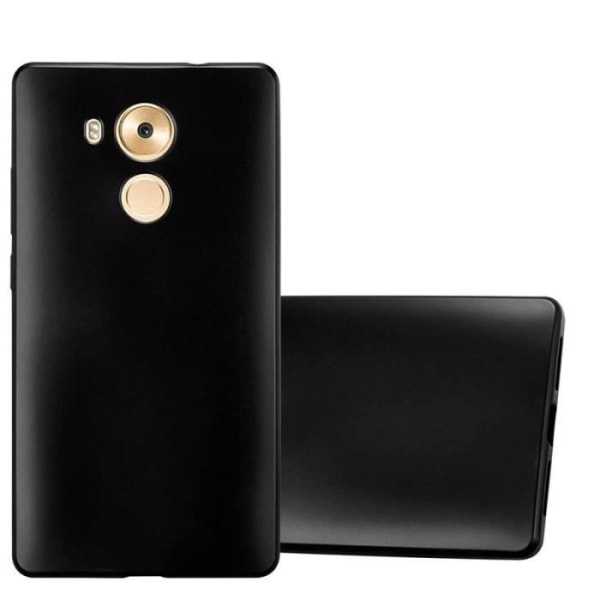 Cadorabo Fodral fungerar med Huawei MATE 8 i METALLIC BLACK - Stötsäker och reptålig TPU silikonhölje - Ultra Slim