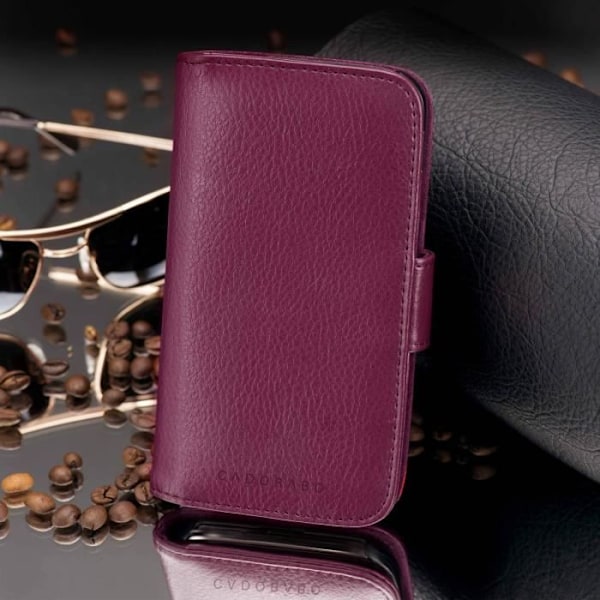 Coque - CADORABO - Apple iPhone 13 MINI - Similicuir - orkidé violetta - 3 fack för kort Orkidévioler