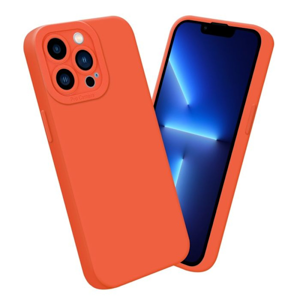 Fodral till Apple iPhone 12 PRO MAX i FLUID ORANGE Fodral Skal i flexibelt TPU silikonskydd Gul