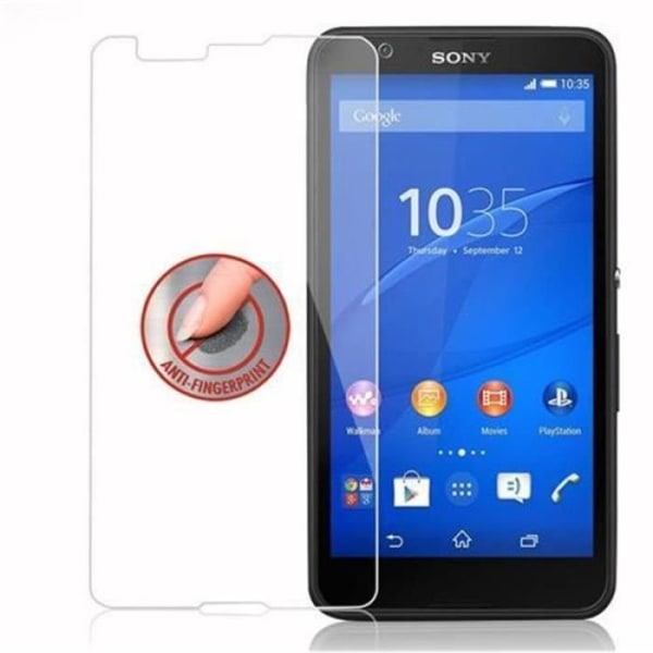 Cadorabo skärmskydd för Sony Xperia E4g 0,3 mm rundade kanter i härdat glas HÖGGENOMSKINLIGHET Transparent