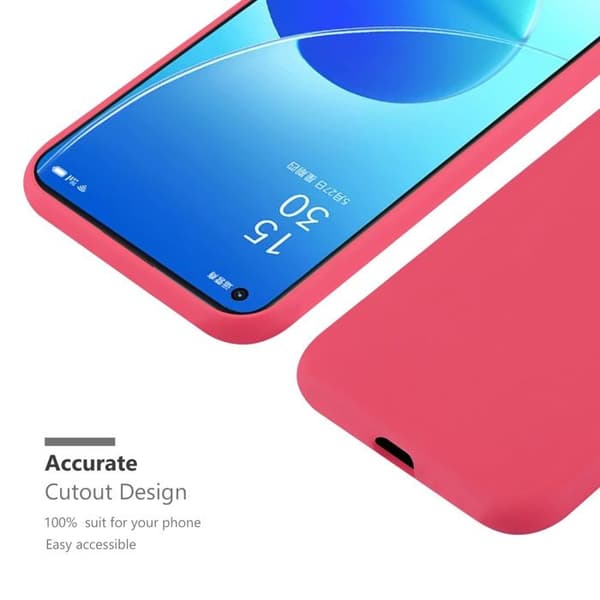 Skyddsfodral för Oppo Reno6 5G CANDY RÖD Stötsäker Silikon Röd