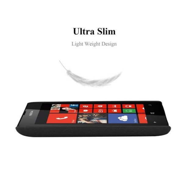 Coque - CADORABO - Nokia Lumia 520 - Hårdt Beskyttelse - Mat Design - Farve Sort Svart