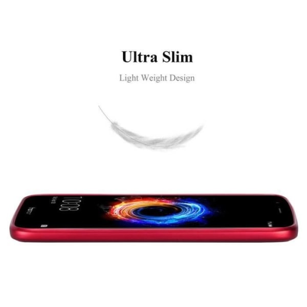 Cadorabo-fodral fungerar med Honor 8 PRO i METALLIC RED - Stötsäker och reptålig TPU-silikonhölje - Ultratunt skyddande