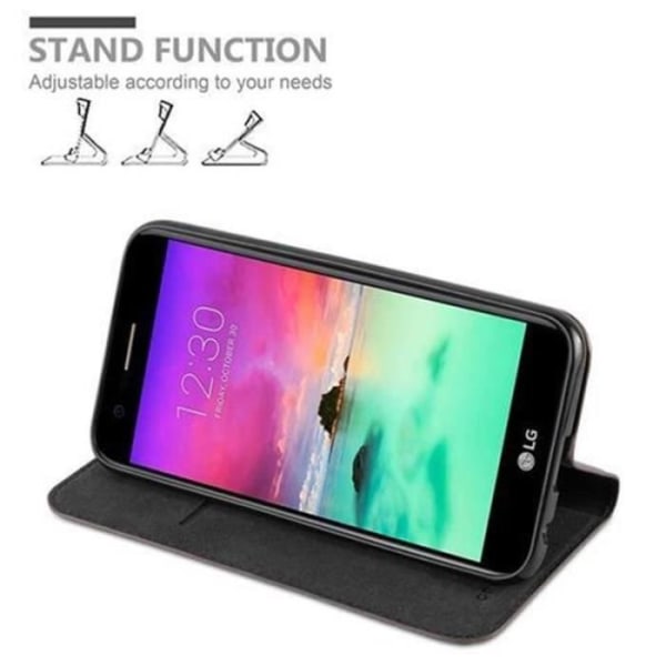 LG K10 2017 Fodral i KAFFEBRUN från Cadorabo (INVISIBLE MAGNETIC CLOSURE Design) Helt skyddande fodral med flip flik