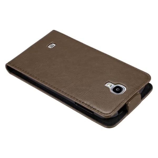Flip Case - CADORABO - Samsung Galaxy S4 - Imitation läder - Brun - Magnetstängning kastanj