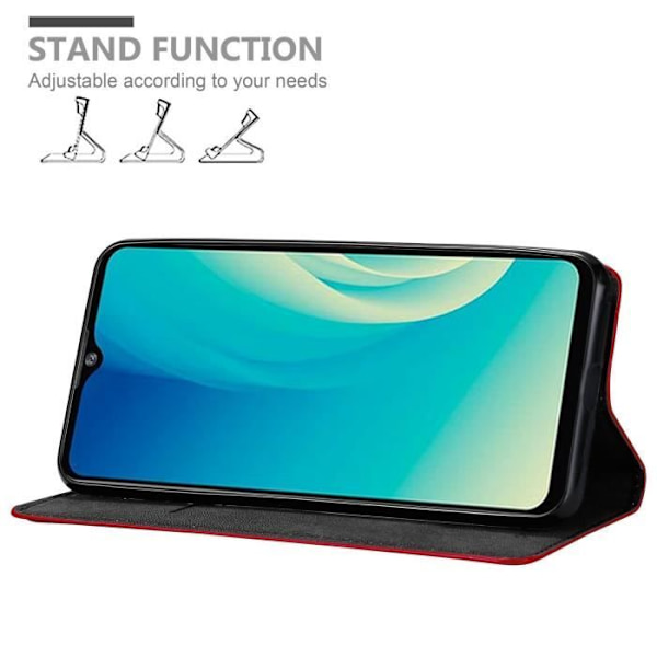 Coque - CADORABO - ZTE Blade A7 2020 - Röda Äpplet - Magnetstängning - Ställfunktion ÄPPELRÖD