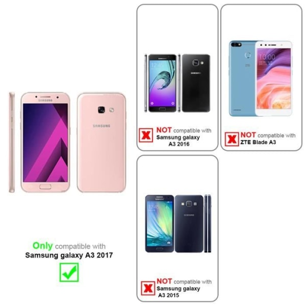 Fodral för Samsung Galaxy A3 2017 i LOTUS ROSA Cadorabo Skyddsskydd Magnetisk stängning Stativfunktion