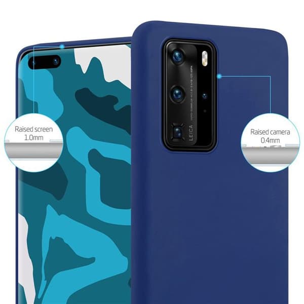 Skyddsfodral för Huawei P40 PRO / P40 PRO+ MÖRKBLEU Stötsäker Silikon Blå