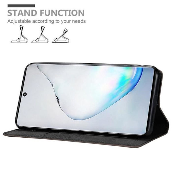 Coque - Cadorabo - Samsung Galaxy NOTE 10 - Kaffeebrun - Magnetisk stängning - Ställfunktion kaffe brunt