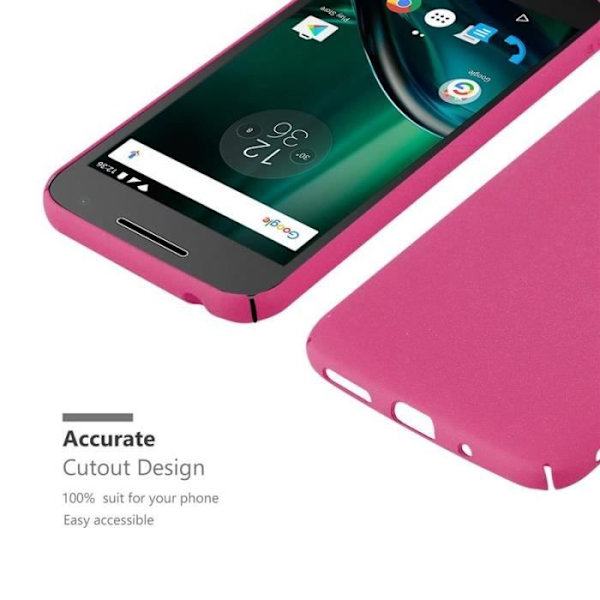 Coque - CADORABO - MOTO G4 PLAY - Hårdskydd - Matt Design - Färg Rosa Rosa