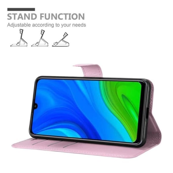 Etui för Huawei P SMART 2020 - CADORABO - LOTUS ROSA - Simil läder - Magnetisk stängning - Ställfunktion LOTUS ROSA