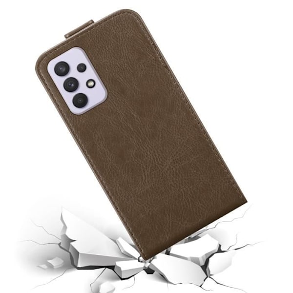 Coque - CADORABO - Samsung Galaxy A33 5G - Mörkbrun - Magnetisk Flip - Heltäckande Skydd kaffe brunt