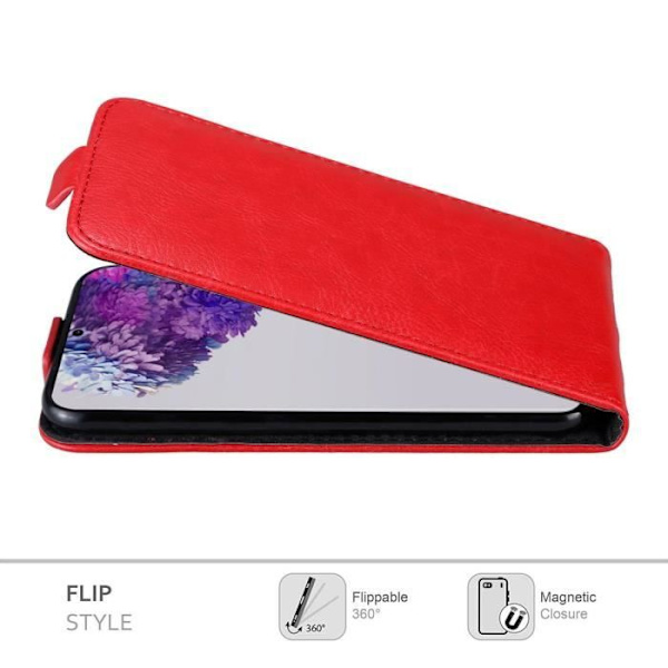 Etui Flip - CADORABO - Samsung Galaxy S20 ULTRA - Similicuir - Röda Äpplet - Magnetstängning ÄPPELRÖD