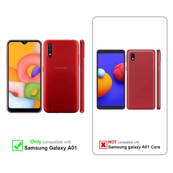 Telefonskal - CADORABO - Samsung Galaxy A01 - Transparent Frostad - Silikon TPU - Hybrid Skydd Transparent Frostad