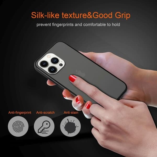 Skal för iPhone 14 PRO MAX i MATTSVART Stötskydd Svart